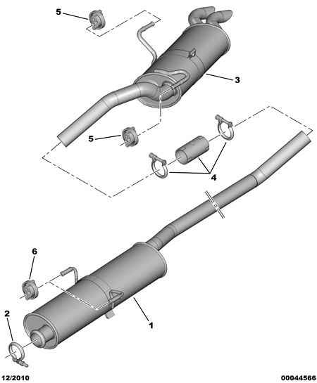 PEUGEOT 1713 52 - Conector teava, sistem de esapament parts5.com