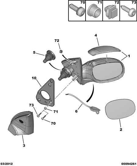 CITROËN 8152 41 - Oglinda exterioara parts5.com