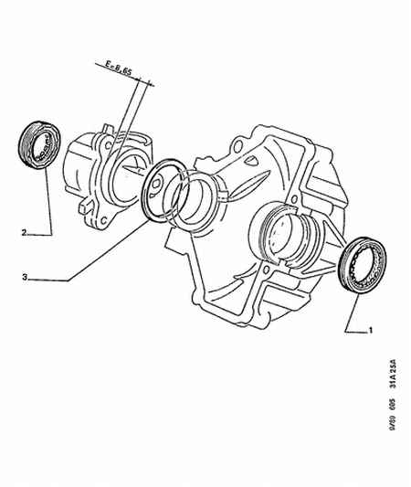 CITROËN 3121 44 - Tesnilni obroc za gred, diferencial parts5.com