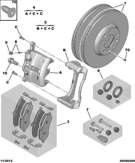 CITROËN 4427 C8 - Set za popravku, kočione čeljusti parts5.com