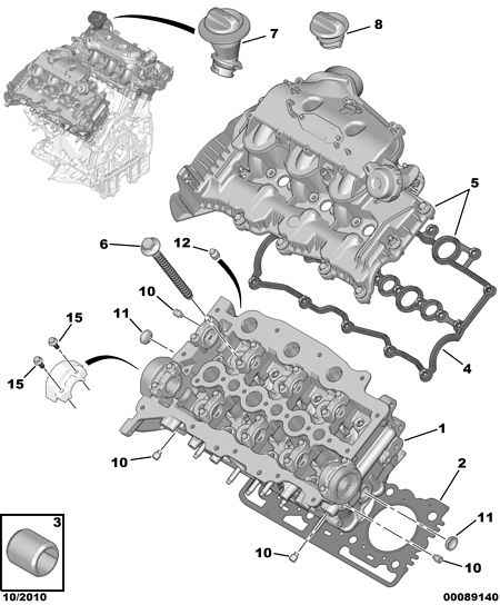 CITROËN 0249.E1 - Garnitura, capac supape parts5.com