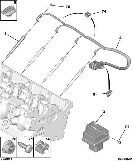 PEUGEOT 5960 F4 - Bujie incandescenta parts5.com