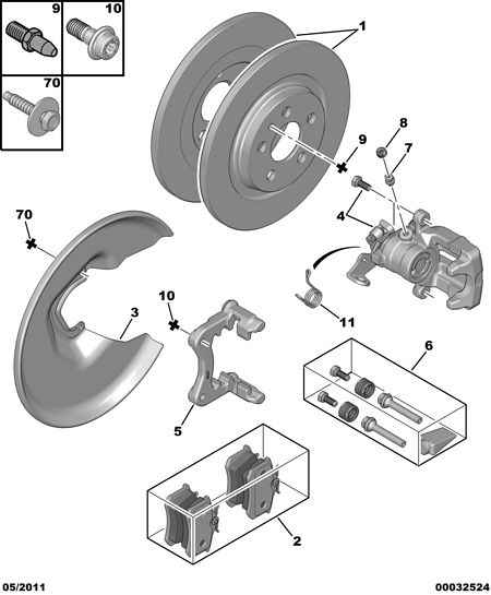 VW 4252 32 - Sada brzdových platničiek kotúčovej brzdy parts5.com