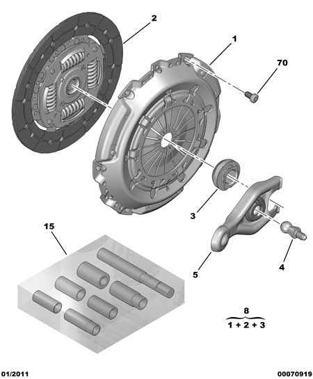 PEUGEOT 2052.T6 - Clutch Kit parts5.com