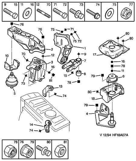 CITROËN 1844.42 - Uležištenje, motor parts5.com