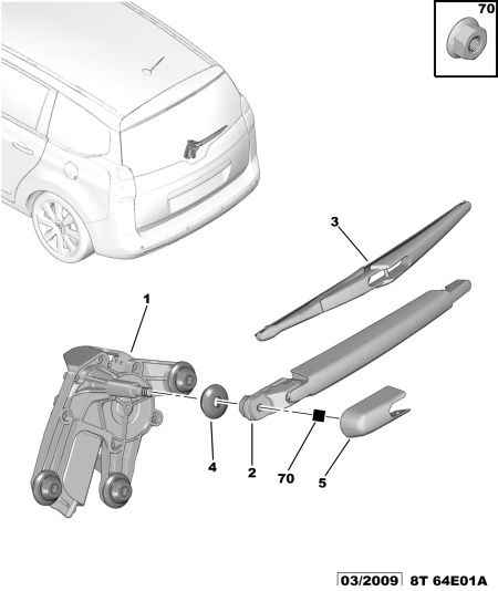 PEUGEOT (DF-PSA) 6423 C3 - Stieracia liżta parts5.com