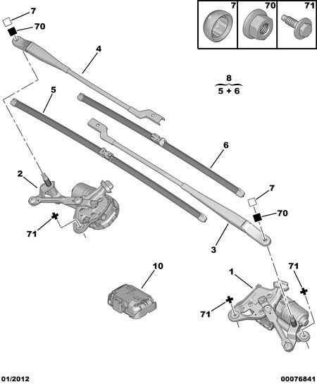 CITROËN (DF-PSA) 6423-85 - Lamela stergator parts5.com