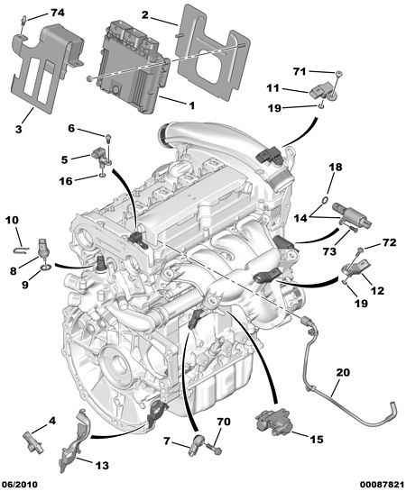 PEUGEOT 1338 F3 - Snímač teploty chladiacej kvapaliny parts5.com