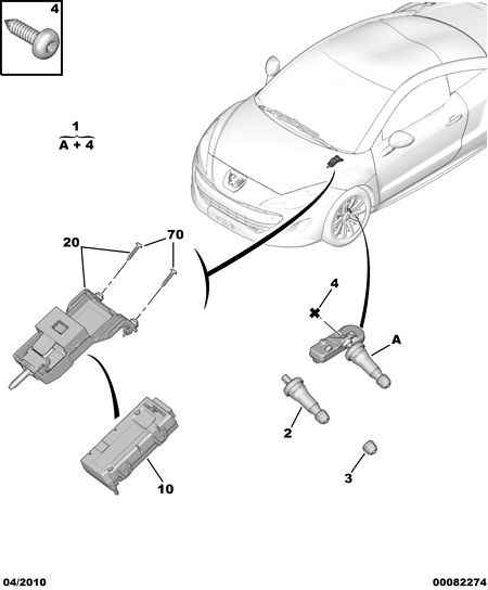 PEUGEOT 5430 W0 - Датчик давления в шинах parts5.com