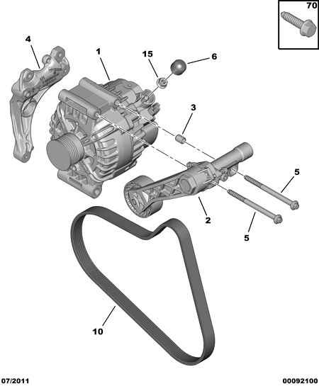 CITROËN (DF-PSA) 5751.G9 - Tendeur de courroie, courroie trapézoïdale à nervures parts5.com