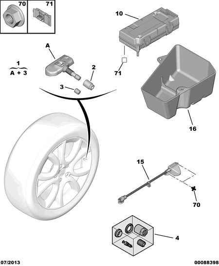 FIAT 5430 T4 - Senzor kolesa, Sistem za kontrolo pritiska v pnevmatikah parts5.com