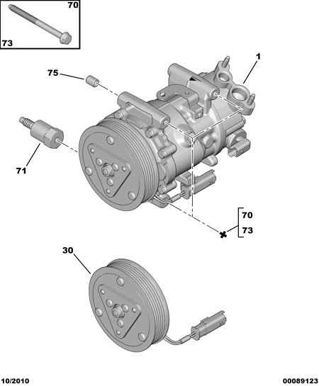 PEUGEOT 6487.69 - Compresor, climatizare parts5.com