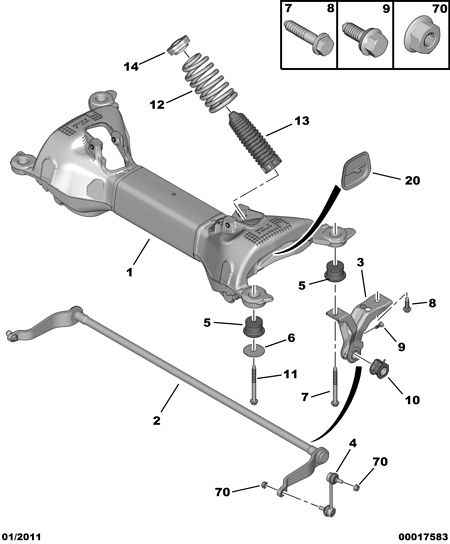 PEUGEOT 5178.52 - Rod / Strut, stabiliser parts5.com