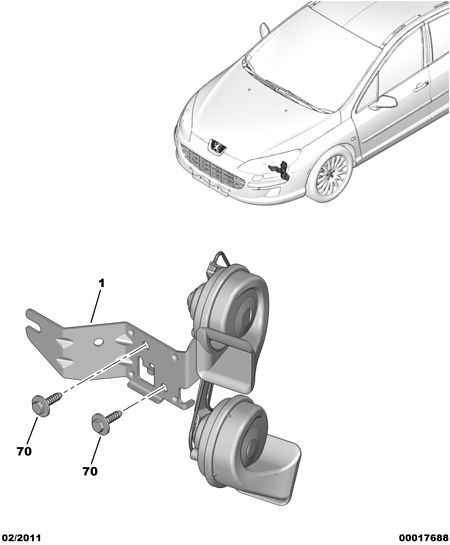 PEUGEOT (DF-PSA) 6236 J2 - Fanfare Horn parts5.com