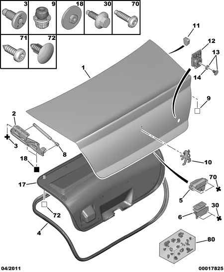 CITROËN/PEUGEOT 8731.K4 - Gas Spring, boot, cargo area parts5.com