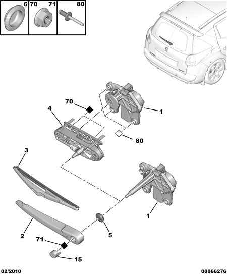 PEUGEOT 6423 91 - Stieracia liżta parts5.com