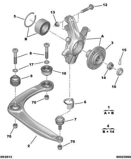 PEUGEOT 3640.68 - Hlava / čap spojovacej tyče riadenia parts5.com