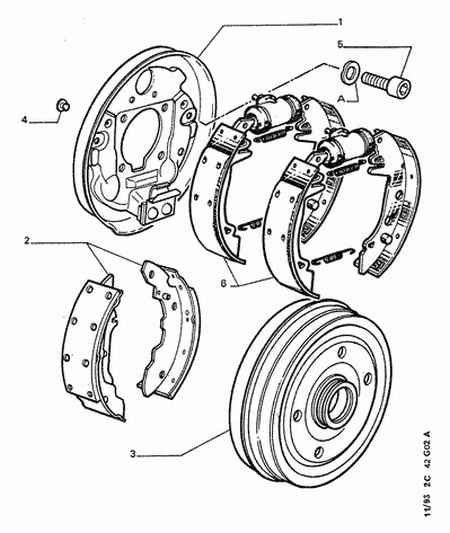 CITROËN 4241 73 - Brake Shoe Set parts5.com