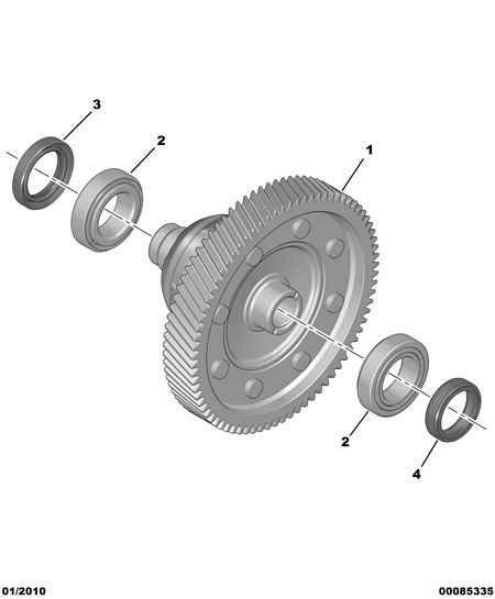 CITROËN/PEUGEOT 16 088 167 80 - Τσιμούχα, διαφορικό parts5.com