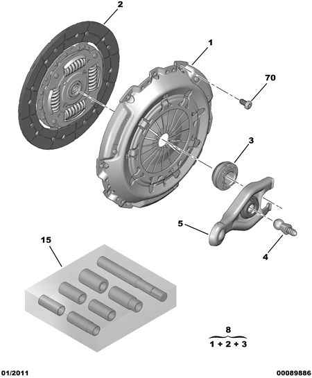 PEUGEOT 2052.J1 - Clutch Kit parts5.com