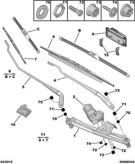 CITROËN 6426 KW - Metlica brisalnika stekel parts5.com