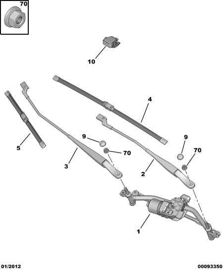 CITROËN 16 083 927 80 - Lamela stergator parts5.com