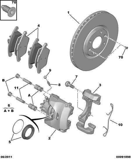 PEUGEOT 4254 88 - Juego de pastillas de freno parts5.com