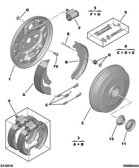 CITROËN 4242 20 - Juego de zapatas de frenos parts5.com