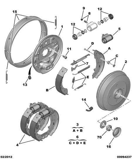 CITROËN 4241 L5 - Zestaw szczęk hamulcowych parts5.com