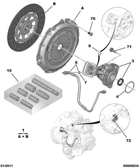 CITROËN 2053.14 - Clutch Kit parts5.com