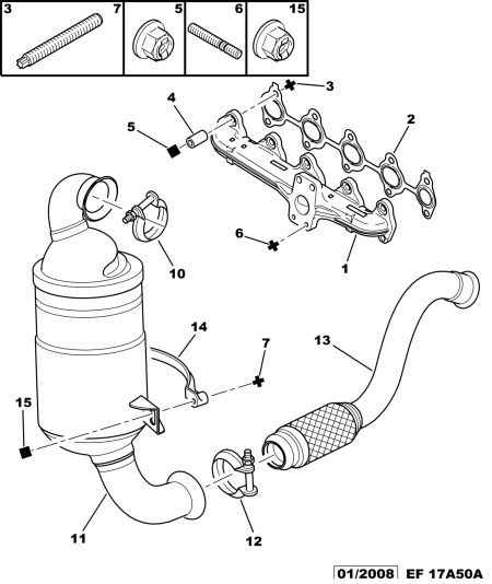 CITROËN 1706 F3 - Racord evacuare parts5.com