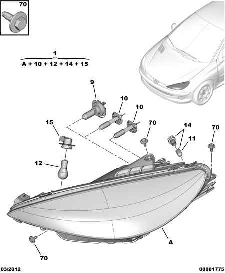 PEUGEOT 6216.51 - Sijalica, far za maglu parts5.com