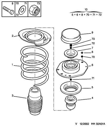 Opel 5035 27 - SHOCK-ABSORB.BALL THRUST BEARG parts5.com