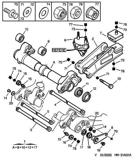 CITROËN 5131 71 - Uležištenje, spona parts5.com