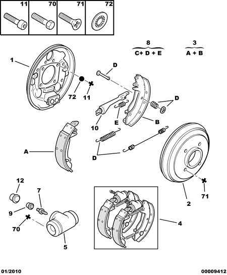 PEUGEOT 4308 53 - Tartozékkészlet, fékpofa parts5.com