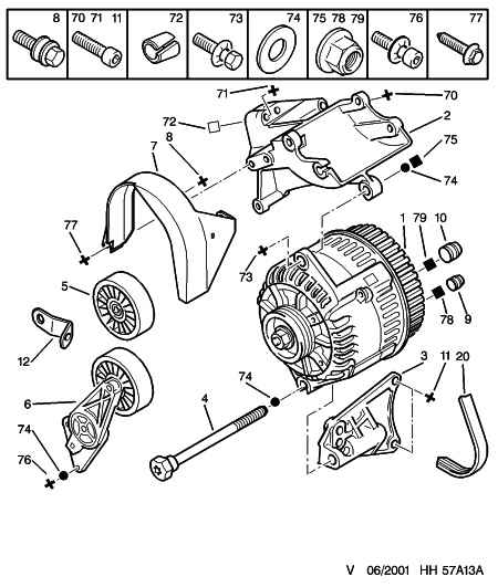 PEUGEOT 5751.20 - Deflection / Guide Pulley, v-ribbed belt parts5.com