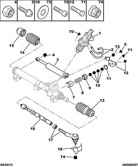 PEUGEOT 3812.A9 - Inner Tie Rod, Axle Joint parts5.com