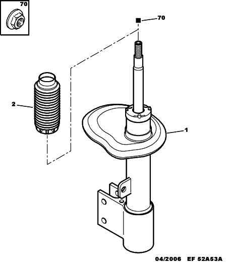 PEUGEOT 5254 31 - Dust Cover Kit, shock absorber parts5.com