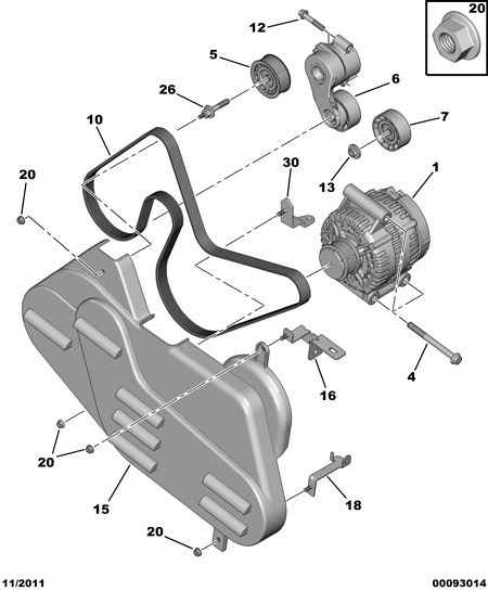 PEUGEOT 5705 EA - Alternator parts5.com