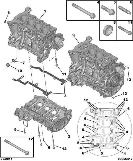 PEUGEOT 0304.58 - Gasket Set, oil sump parts5.com