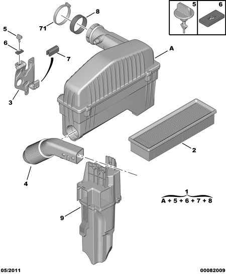 PEUGEOT 1444 EG - Filtru aer parts5.com