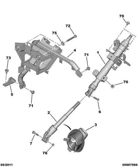 CITROËN 4103 H4 - Articulatie, coloana de directie parts5.com