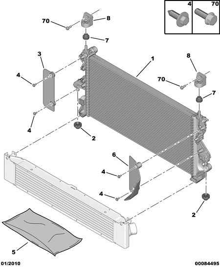 FIAT 1330 Q2 - Radiador, refrigeración del motor parts5.com