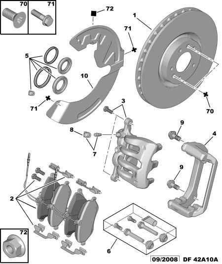 PEUGEOT 4253-48 - Brake Pad Set, disc brake parts5.com