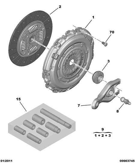 PEUGEOT 2052.K1 - Komplet sklopke parts5.com