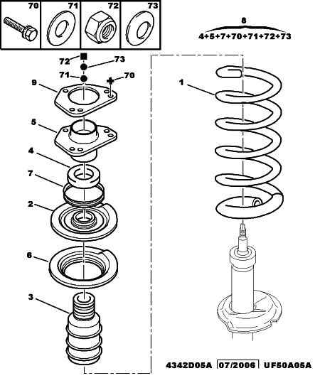 PEUGEOT 5038 E3 - Rulment sarcina suport arc parts5.com