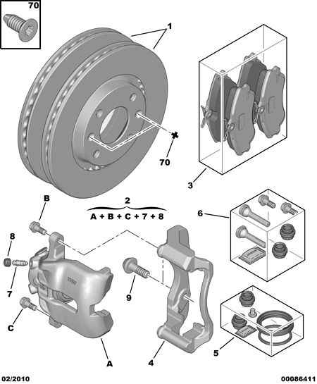 CITROËN 4253-79 - Fren balata seti, diskli fren parts5.com