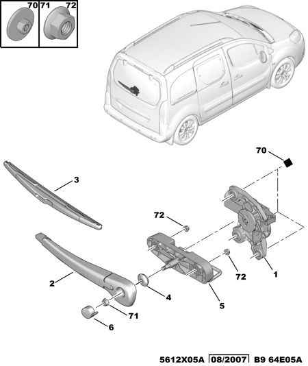 CITROËN 6423.92 - Metlica brisalnika stekel parts5.com