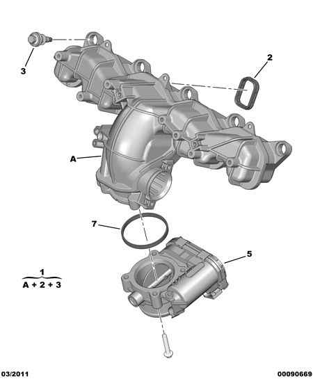 PEUGEOT 96 776 681 80 - Garnitura, galerie admisie parts5.com