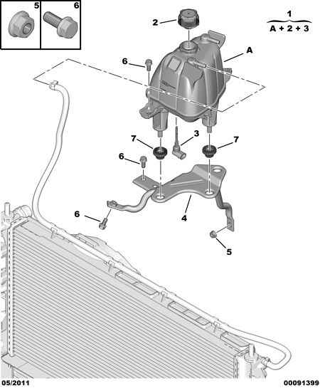 FIAT 1306 F8 - Sealing Cap, coolant tank parts5.com